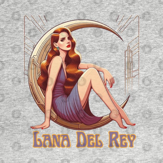 Lana Del Rey - Deco Moon by Tiger Mountain Design Co.